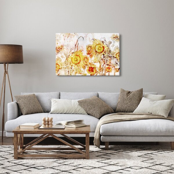 Obraz - Slnečnica, maľba (90x60 cm)