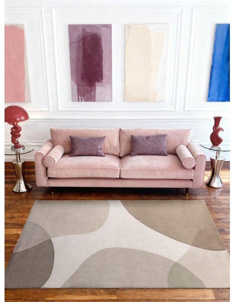 Béžový ručne tkaný vlnený koberec 160x230 cm Hackney Clarissa – Ted Baker