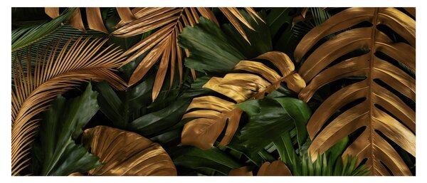 Obraz - Zlaté listy (120x50 cm)