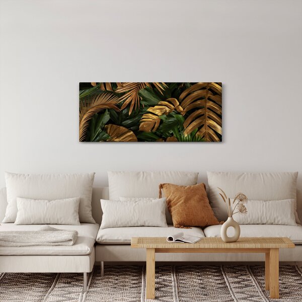 Obraz - Zlaté listy (120x50 cm)