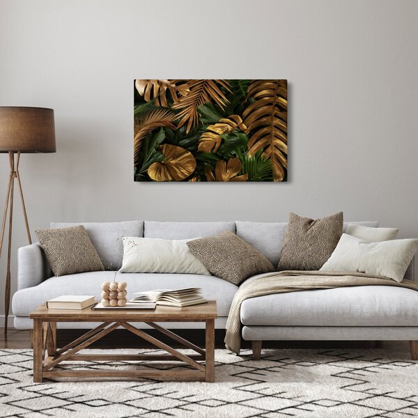 Obraz - Zlaté listy (90x60 cm)