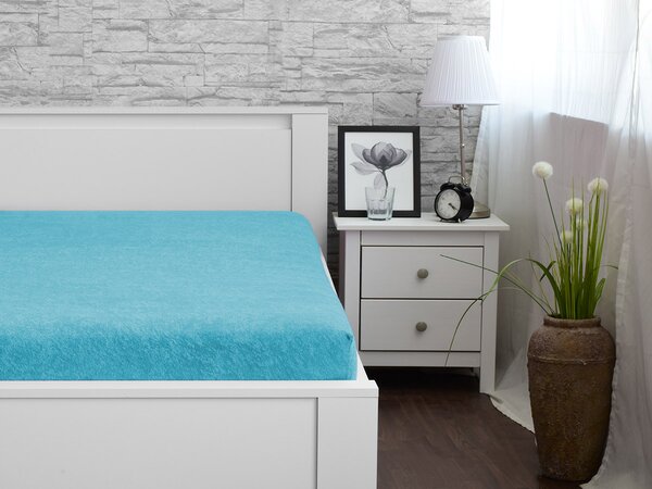 XPOSE® Detské prestieradlo froté - tyrkysová 60x120 cm plachta Exclusive