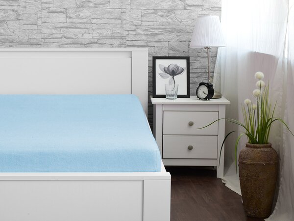 XPOSE® Detská froté plachta Exclusive - svetlo modrá 70x140 cm