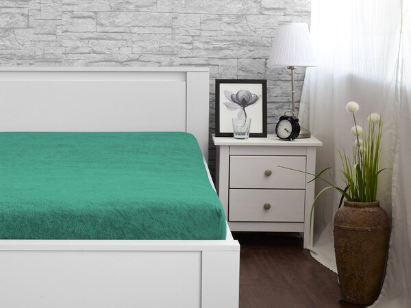 XPOSE® Froté plachta Exclusive - zelenkavá 90x200 cm