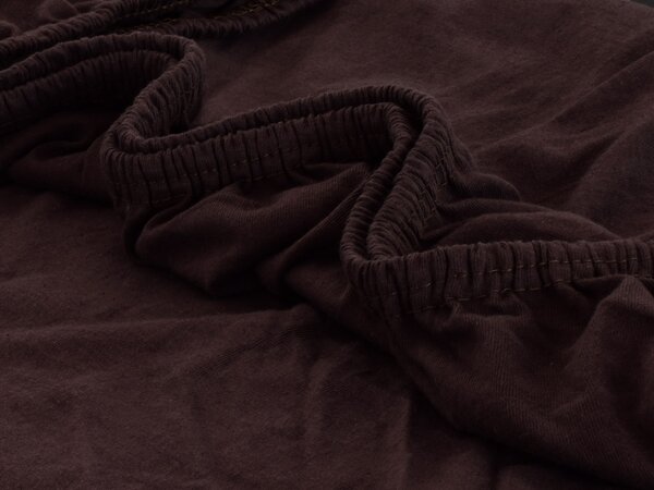 XPOSE® Jersey plachta Exclusive - tmavo hnedá 160x200 cm
