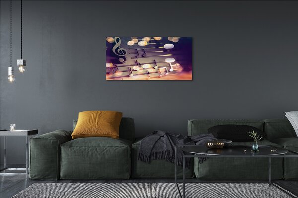 Obraz canvas čierna noty 100x50 cm
