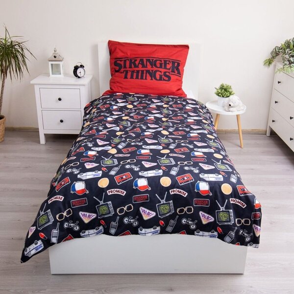 Obojstranné bavlnené posteľné obliečky Stranger Things - Upside Down