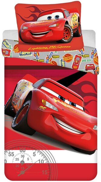 Bavlnené posteľné obliečky Autá / Cars - motív legenda Blesk McQueen - 100% bavlna - 70x90 cm + 140x200 cm
