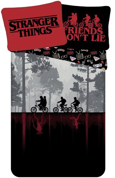 Obojstranné bavlnené posteľné obliečky Stranger Things - Upside Down