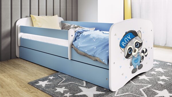 Kocot kids Detská posteľ Babydreams mýval modrá, variant 70x140, bez šuplíků, bez matrace