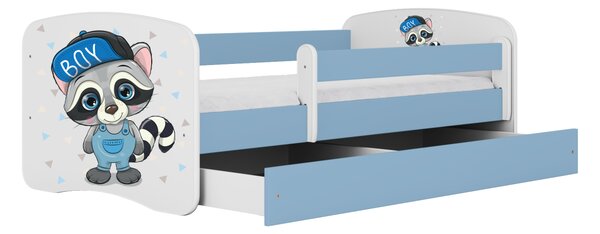 Kocot kids Detská posteľ Babydreams mýval modrá, variant 70x140, bez šuplíků, bez matrace