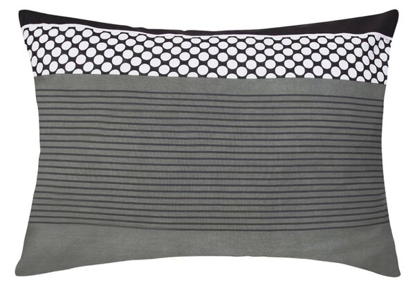 XPOSE® Bavlnená obliečka na vankúš VLADIMÍRA - čierna/sivá 70x90 cm