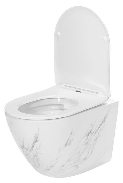 WC misa bez splachovacieho okruhu Rea Carlos Nature Marble