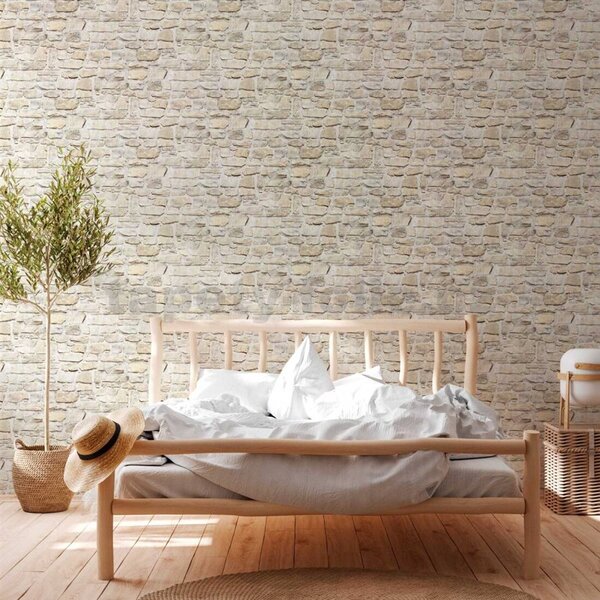 Vliesové tapety na stenu IL DECORO 36370-3, rozmer 10,05 m x 0,53 m, ukladaný kameň svetlo hnedý, A.S.Création