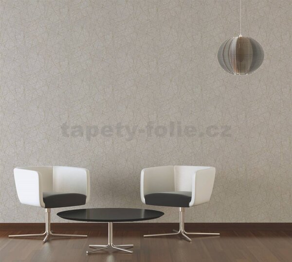 Vliesové tapety na stenu Metropolitan Stories 3 39177-3, rozmer 10,05 m x 0,53 m, moderná omietkovina béžová so zlatou štruktúrou, A.S. CRÉATION