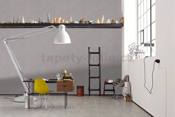 Vliesové tapety na stenu Metropolitan Stories 3 39177-2, rozmer 10,05 m x 0,53 m, moderná omietkovina sivá so striebornou štruktúrou, A.S. CRÉATION
