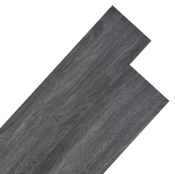 Nesamolepiace podlahové dosky, PVC 4,46 m² 3 mm, čierne