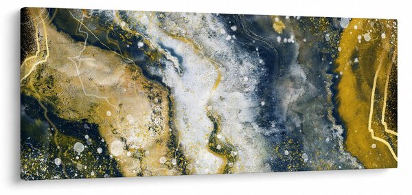 Obraz - Zlatá abstrakcia (120x50 cm)