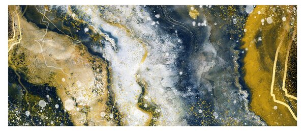 Obraz - Zlatá abstrakcia (120x50 cm)