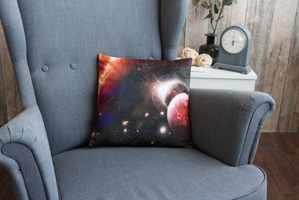 XPOSE® Mikroplyšová obliečka na vankúš GALAXIE (digitálna tlač) 40x40 cm
