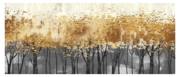Obraz - Zlaté stromy (120x50 cm)