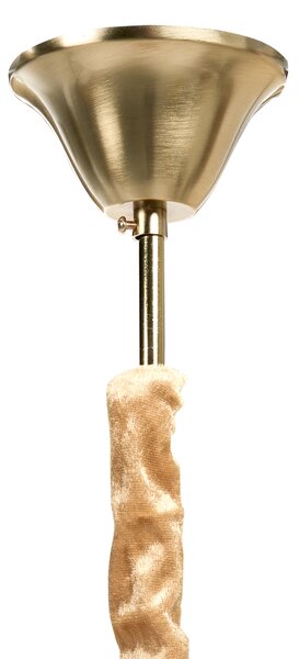 Luster mosadzný kov sklo ⌀ 60 cm závesná lampa krištáľový sklenený glamour štýl obývačka spálňa