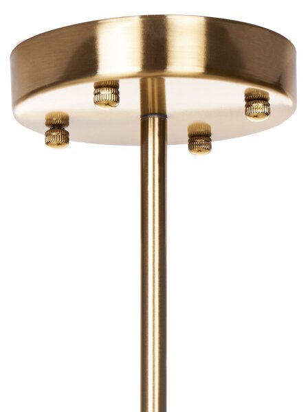 Luster mosadzný kov sklo ⌀ 80 cm závesná lampa sklenený glamour štýl obývačka spálňa
