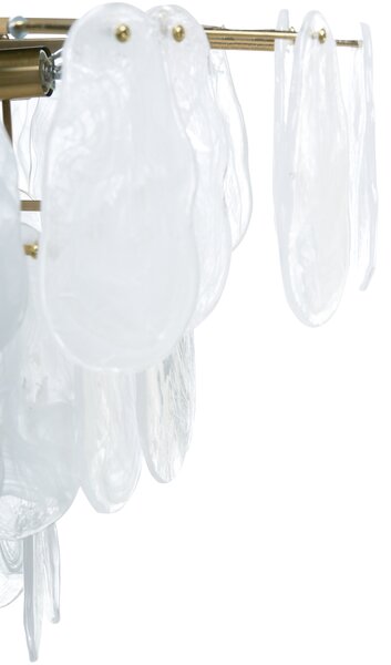 Luster mosadzný kov sklo ⌀ 80 cm závesná lampa sklenený glamour štýl obývačka spálňa