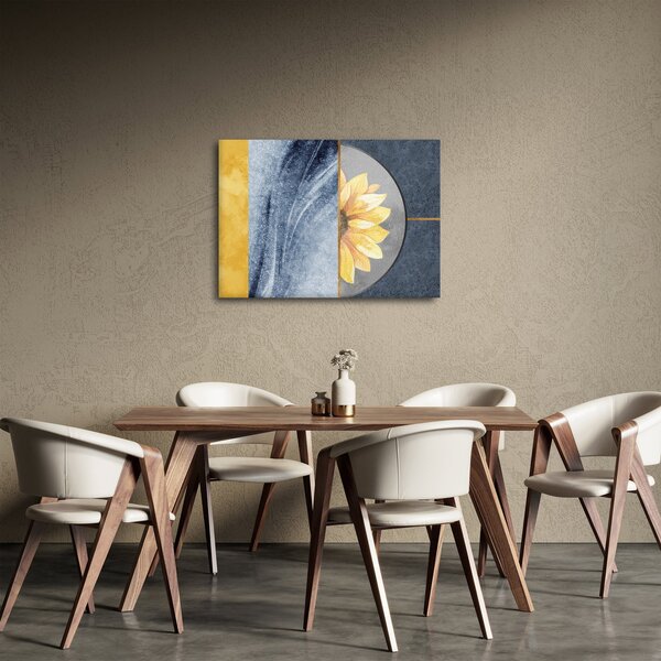 Obraz - Tvary a kvet (70x50 cm)