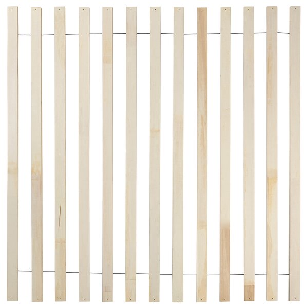Posteľ tmavohnedá kaučukové drevo 180 x 200 cm dvojlôžko s lamelovým čelom a roštom minimalistický rustikálny štýl