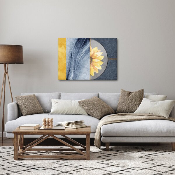 Obraz - Tvary a kvet (70x50 cm)