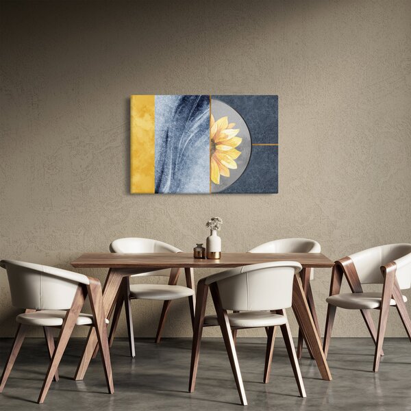 Obraz - Tvary a kvet (90x60 cm)