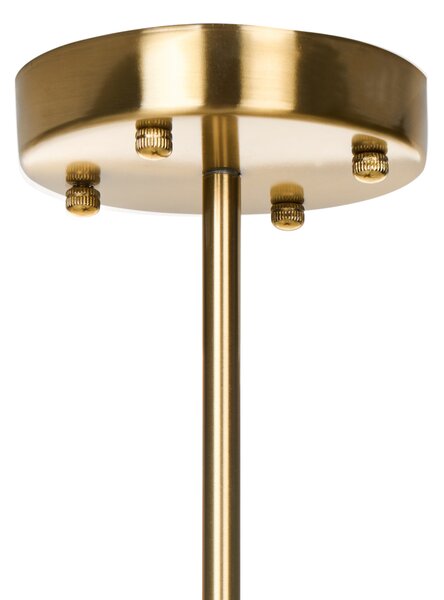 Luster mosadzný kov sklo ⌀ 60 cm závesná lampa sklenený glamour štýl obývačka spálňa