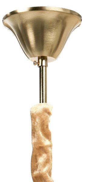 Luster mosadzný kov sklo ⌀ 48 cm závesná lampa krištáľový sklenený glamour štýl obývačka spálňa