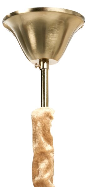 Luster mosadzný kov sklo ⌀ 60 cm závesná lampa sklenený glamour štýl obývačka spálňa