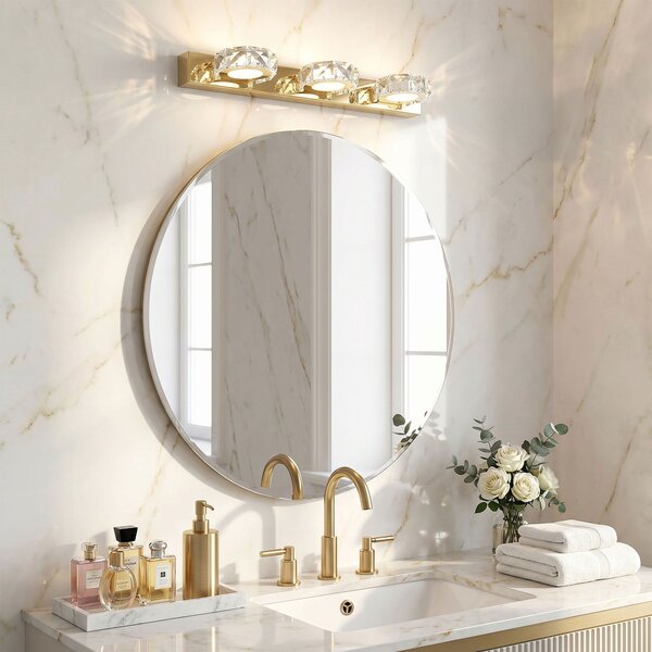 Toolight Toolight, LED nástenné svietidlo, 46 cm, 9W, 4000K, 500lm, zlatá lesklá, OSW-66073