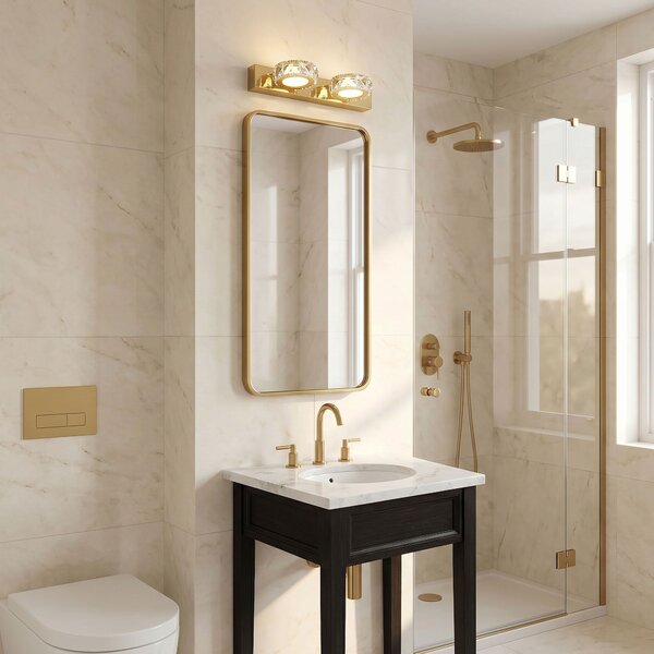 Toolight Toolight, LED nástenné svietidlo 32 cm, 6W, 4000K, 500lm, APP1937-2W, zlatá lesklá, OSW-66071