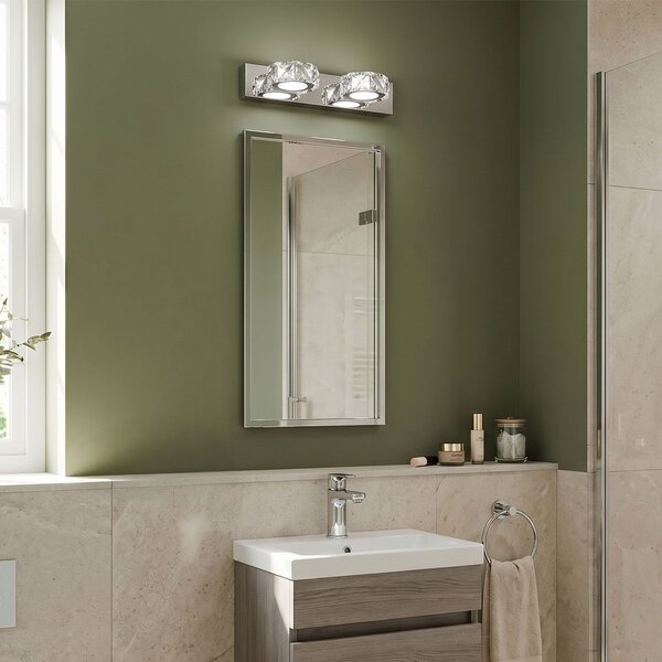 Toolight Toolight, LED nástenné svietidlo 32 cm, 6W, 4000K, 500lm, APP1936-2W, chrómová, OSW-66070