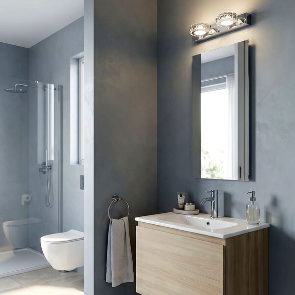 Toolight Toolight, LED nástenné svietidlo 32 cm, 6W, 4000K, 500lm, APP1936-2W, chrómová, OSW-66070