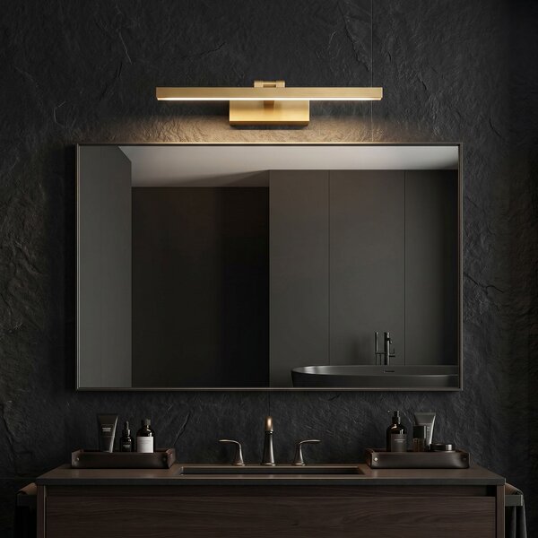 Toolight Toolight, LED kúpeľňové svietidlo 60 cm, 9W, 4000K, 500 lm, APP1864-1W, zlatá matná, OSW-66020