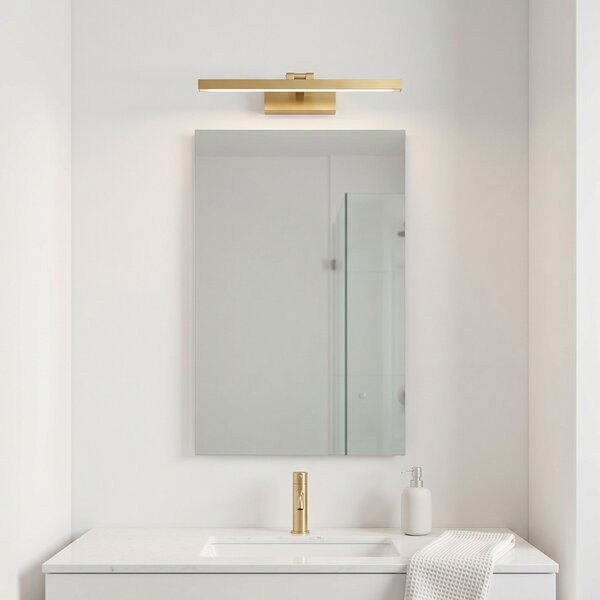 Toolight Toolight, LED kúpeľňové svietidlo 60 cm, 9W, 4000K, 500 lm, APP1864-1W, zlatá matná, OSW-66020