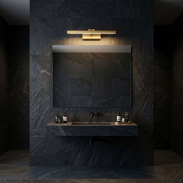 Toolight Toolight, LED kúpeľňové svietidlo 40 cm, 9W, 4000K, 500lm, APP1863-1W, zlatá matná, OSW-66016