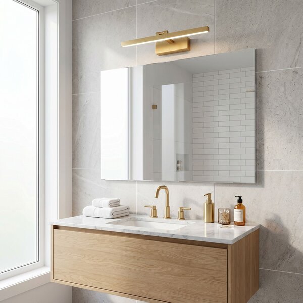 Toolight Toolight, LED kúpeľňové svietidlo 80 cm, 13W, 4000K, 1000lm, zlatá matná, OSW-66021