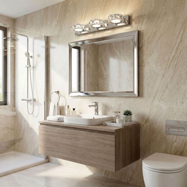 Toolight Toolight, LED nástenné svietidlo 46 cm, 9W, 4000K, 500lm, APP1938-3W, chrómová, OSW-66072