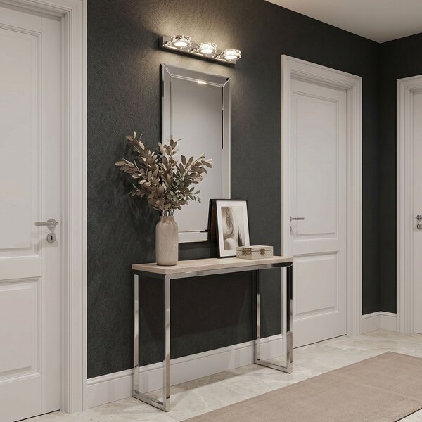 Toolight Toolight, LED nástenné svietidlo 46 cm, 9W, 4000K, 500lm, APP1938-3W, chrómová, OSW-66072