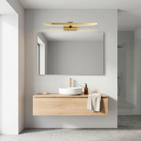 Toolight Toolight, LED kúpeľňové svietidlo 80 cm, 13W, 4000K, 1000lm, APP1862-1W, zlatá lesklá, OSW-66015