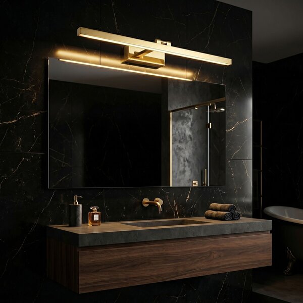 Toolight Toolight, LED kúpeľňové svietidlo 80 cm, 13W, 4000K, 1000lm, APP1862-1W, zlatá lesklá, OSW-66015