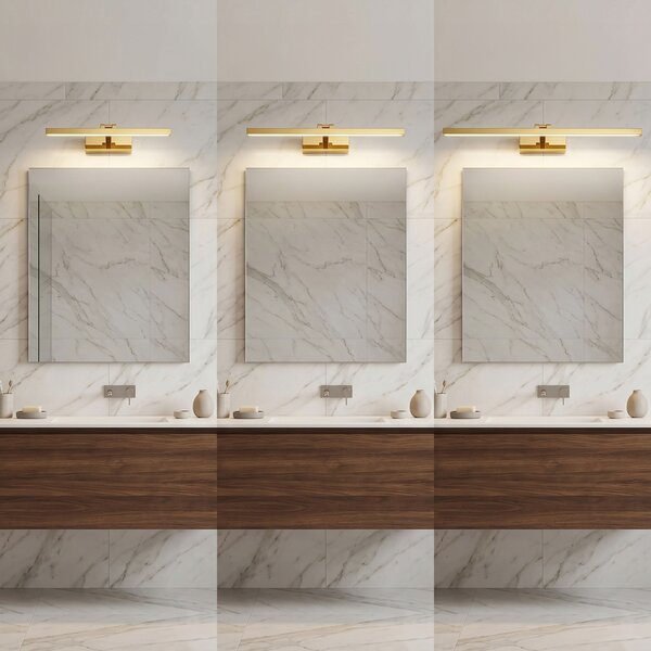 Toolight Toolight, LED kúpeľňové svietidlo, 400 mm, 6W, 4000K, 500lm, zlatá lesklá, APP1860-1W, OSW-66013