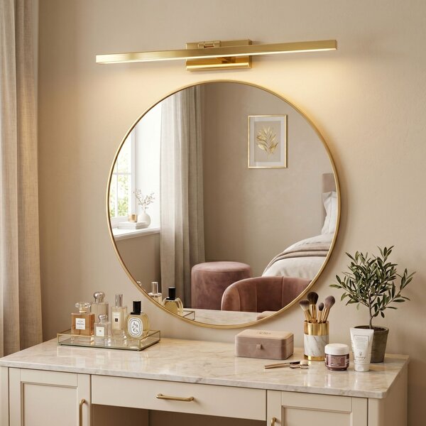 Toolight Toolight, LED kúpeľňové svietidlo 80 cm, 13W, 4000K, 1000lm, APP1862-1W, zlatá lesklá, OSW-66015