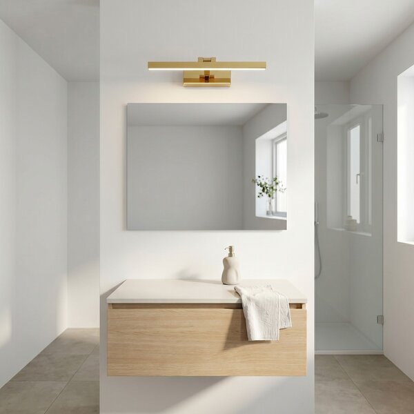 Toolight Toolight, LED kúpeľňové svietidlo, 400 mm, 6W, 4000K, 500lm, zlatá lesklá, APP1860-1W, OSW-66013
